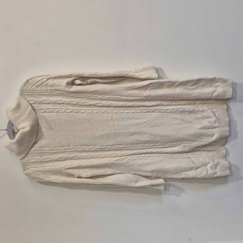 Serra Womens LG Cream Knit Turtleneck Dress